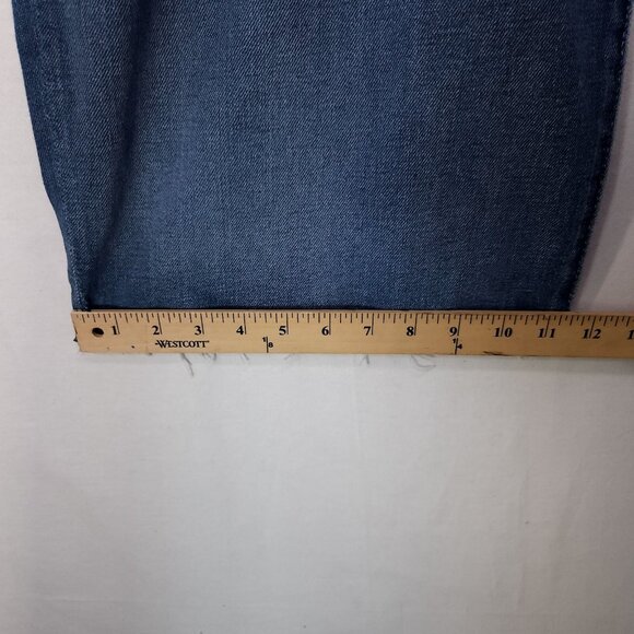 Lauren Ralph Lauren Cropped Jeans Women's Pants 20W Ombre Blue Wide Leg Raw Hem - Picture 9 of 16